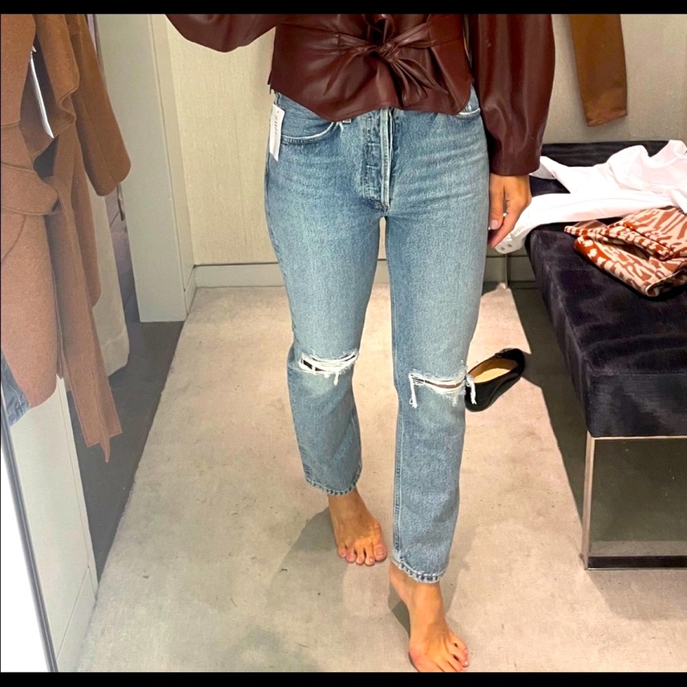 Agolde Riley crop in Escalate size 25